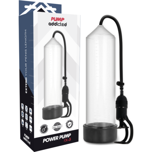 Bomba Alargadora Pene Pump Addicted RX5 Transparente