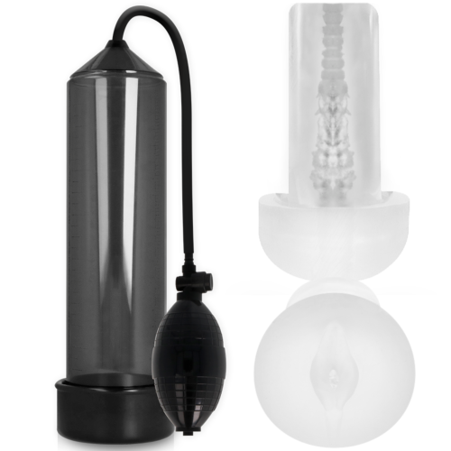 Bomba Alargadora Pump Addicted RX3 Black com Manga de Prazer