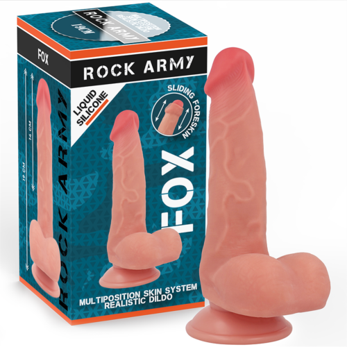 Dildo Realista Rock Army Fox 19cm com Ventosa