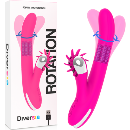 Vibrador Rabbit DIVERSIA Bunny Rotation 24 cm com rotação