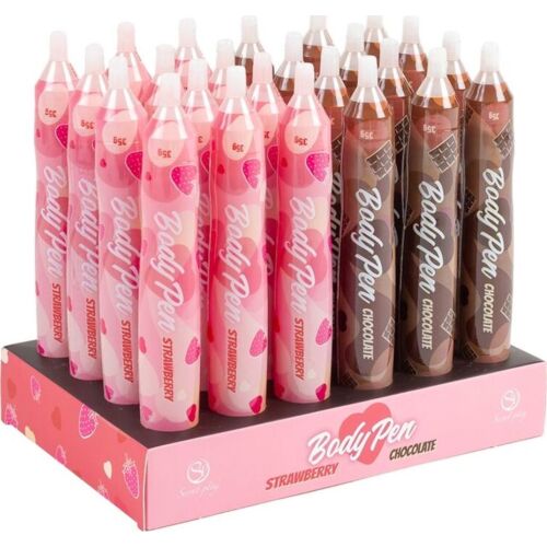 Expositor de canetas comestíveis SECRETPLAY COSMETIC BODY PEN 24 unidades