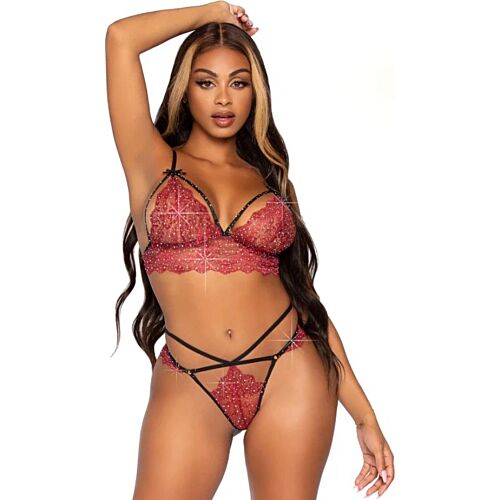 Conjunto de Lingerie Leg Avenue 81623 com Design Strappy