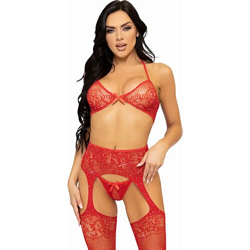 Lenceria Picante Leg Avenue Set Tres Pezas