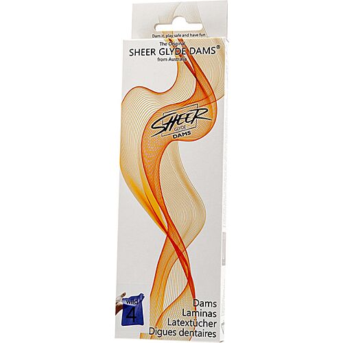 Sheer Dams Glyde 4 Uds Sabor Mora para Sexo Oral