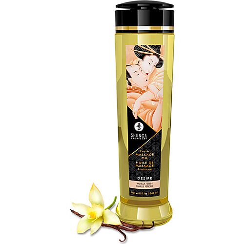 Óleo de Massagem Erótica SHUNGA Desejo 240 ml com Vainilla Fetiche