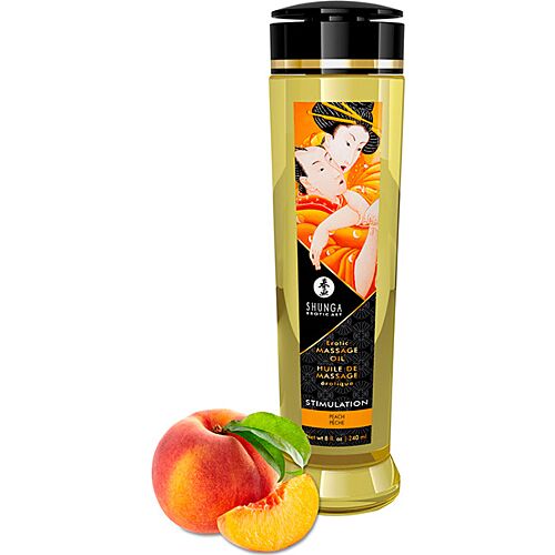 Óleo de Massagem Erótica Shunga 240 ML com Aroma de Pêssego