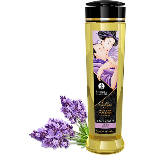 Óleo de Massagem Erótica SHUNGA 240 ML com Aroma de Lavanda