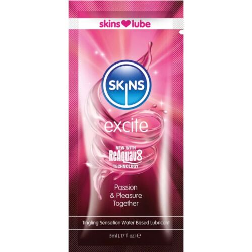 Lubricante Skins Excite Água com L-arginina 5 ml