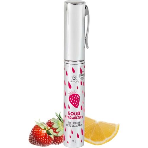 Spray Sexo Oral Secretplay Sabor a Morango Ácida