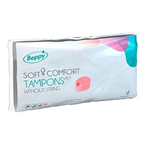 Tampões BEPPY Soft Comfort lubricados — 4 unidades