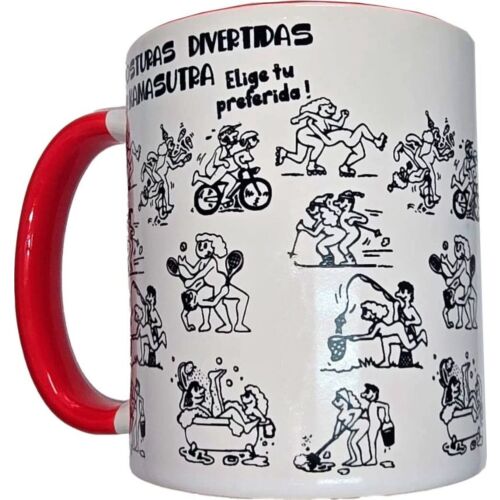 Caneca Diablo Picante com Posturas Kamasutra 370 ml