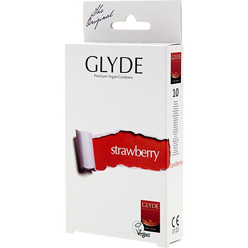 Preservativos Glyde Ultra Strawberry - Sabor a Fresa