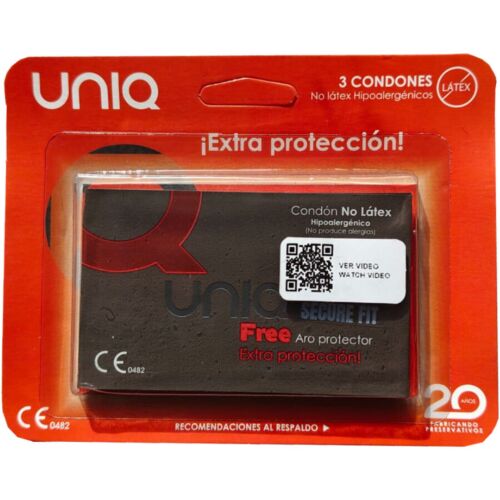 Preservativos Uniq Secure Fit Sem Látex