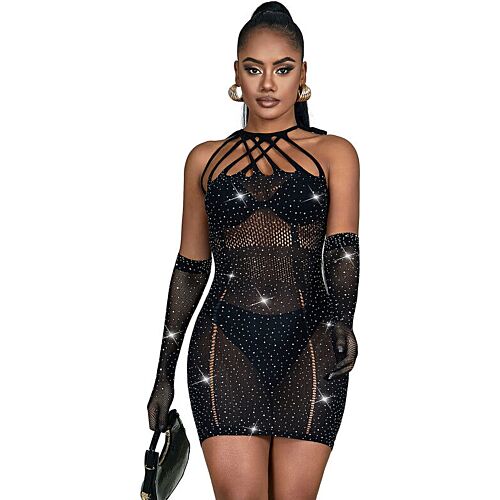 Vestido Sexy Sublime 952235 com Brilhantes