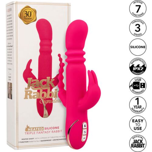 Vibrador Rabbit CALEXOTICS Jack Fantasy com Eixo Aquecido
