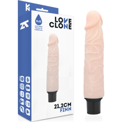 Vibrador LOVECLONE FINN 21.2 cm com autolubrificação