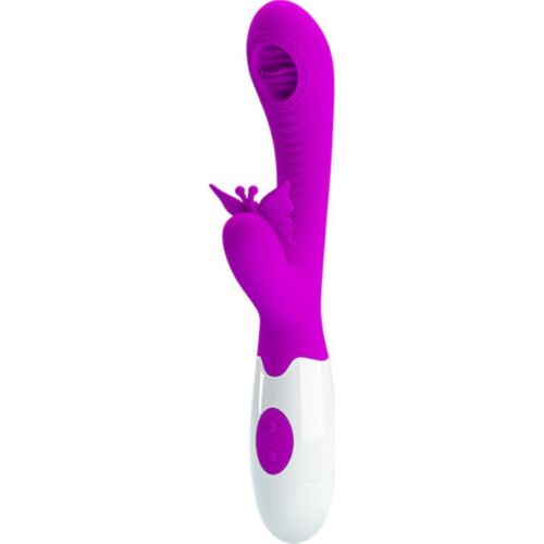 Vibrador Rabbit Pretty Love Moth com lambida e vibração