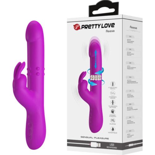 Vibrador Rabbit Pretty Love Reese com rotação e vibração