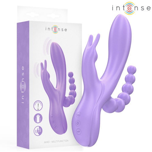 Vibrador Triplo INTENSE MIKO com 7 Vibrações