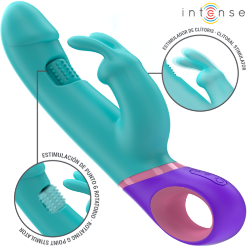 Vibrador Rabbit INTENSE MONICA com Estimulador Rotatório