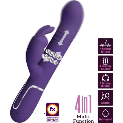 Vibrador Rabbit PRETTY LOVE Coale 4 em 1