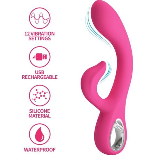 Vibrador Rabbit Pretty Love Fritz 12 Vibrações
