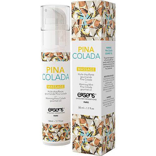 Óleo de Massagem Exsens Pina Colada 50ml com Efeito Calor