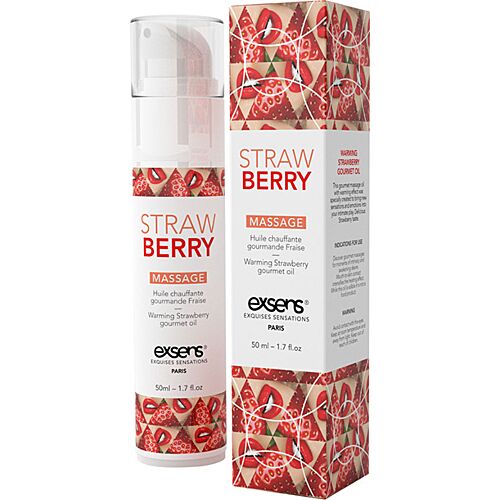 Óleo de Massagem Exsens Warming Gourmet Morango 50ml