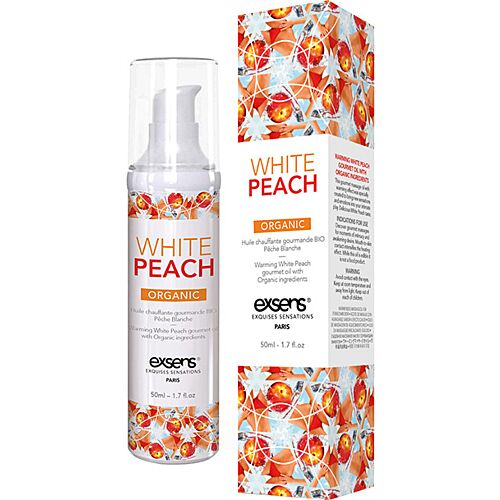 Óleo de Massagem Exsens White Peach 50ml - Sabor a Pêssego Branco