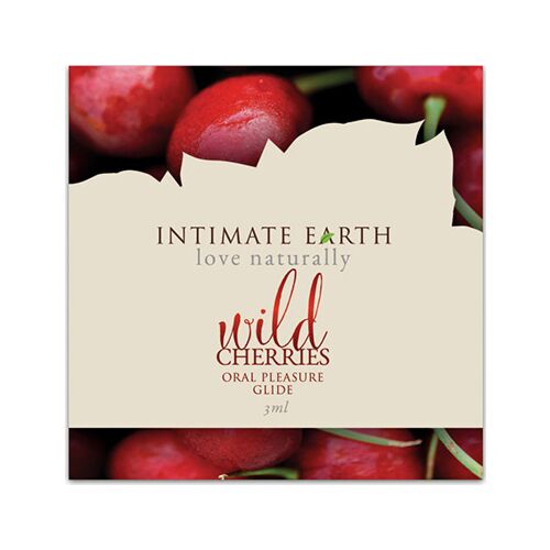 Lubrificante Intimate Earth Wild Cherry 3ml com sabor a cereja