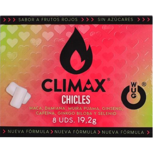 Chicles WUG GUM WUG CLIMAX para recuperar energia