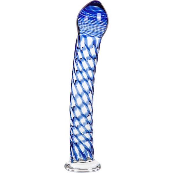 Dildo S Pleasures Crystal AQUARIUS com relevo espiral