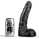 Dildo ALL BLACK 22 CM | Textura Suave e Flexível