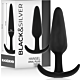 Plug anal BLACK&SILVER Hansel em silicone