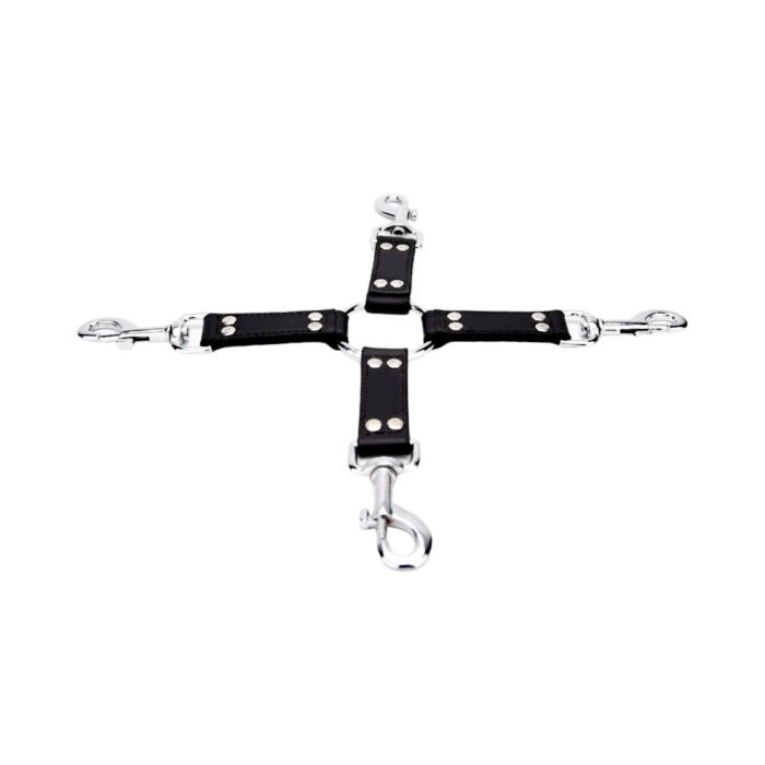 Restrições Bound Leather 4 Way Hog Tie para segurança Restrições Bound Leather 4 Way Hog Tie para segurança