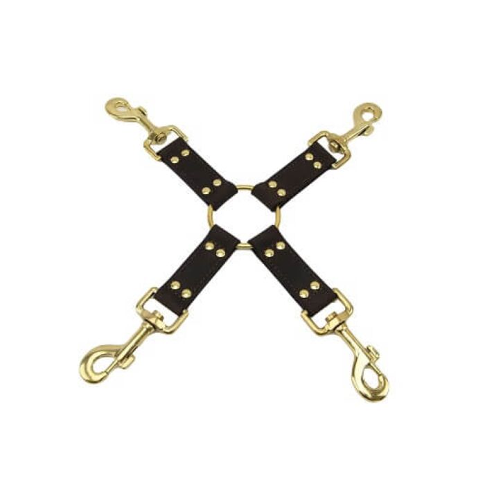 Restrições Bound Nubuck Leather 4 Way Hog Tie Restrições Bound Nubuck Leather 4 Way Hog Tie