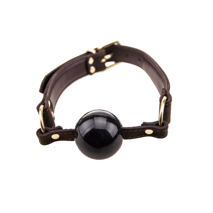 Restrição Bound Nubuck Leather Solid Ball Gag Restrição Bound Nubuck Leather Solid Ball Gag