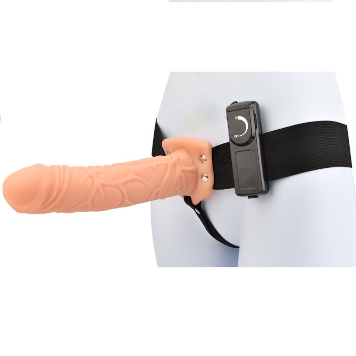 Dildo Loving Joy 8 Inch com Arnês Oco e Vibração Dildo Loving Joy 8 Inch com Arnês Oco e Vibração