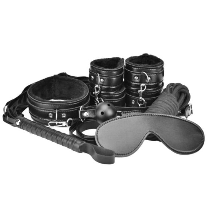 Kit de Bondagem Loving Joy Beginner's 8 Peças Negro Kit de Bondagem Loving Joy Beginner's 8 Peças Negro