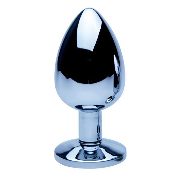 Butt Plug Precious Metals Grande com Base Decorativa Plata Butt Plug Precious Metals Grande com Base Decorativa Plata
