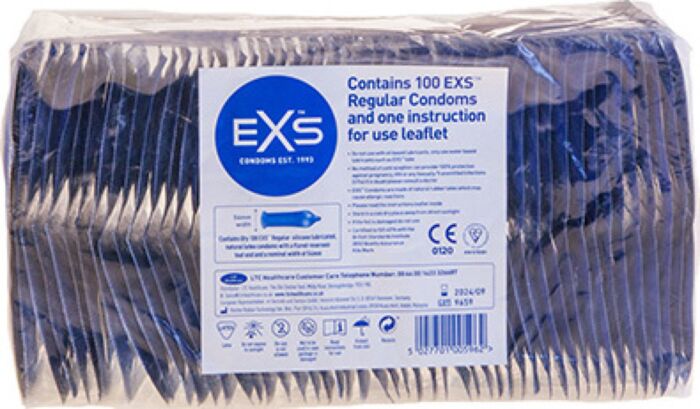 Preservativos Exs Regular 100's com ajuste confortável Preservativos Exs Regular 100's com ajuste confortável