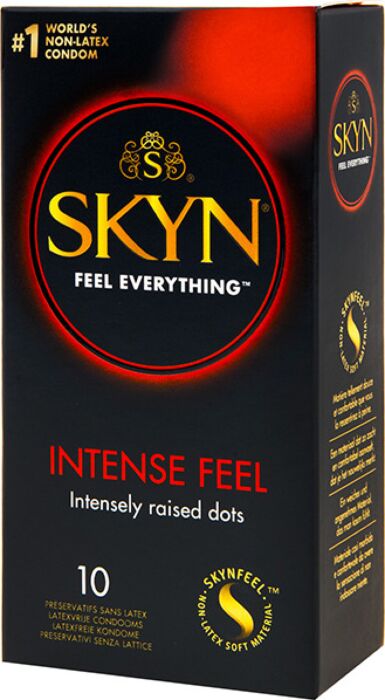 Preservativos Manix Skyn Intense Feel com textura bolinhas Preservativos Manix Skyn Intense Feel com textura bolinhas