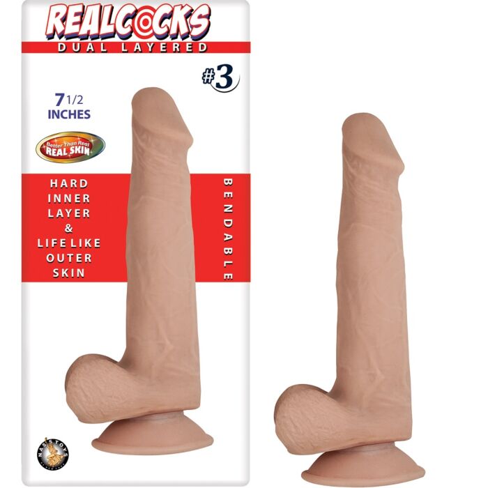 Nasstoys RealCocks Dual Layer Bendable Dildo Nasstoys RealCocks Dual Layer Bendable Dildo