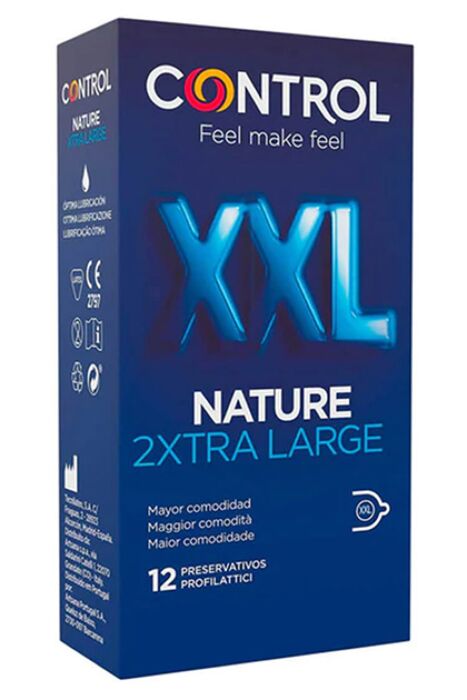 Preservativos Control Nature XXL 12 Unidades - Largo e Confortável Preservativos Control Nature XXL 12 Unidades - Largo e Confortável