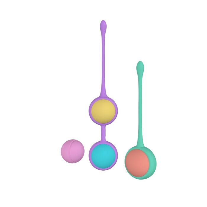 Eggs & Rings Party Color BOLY com 4 Bolas para Treino Kegel Eggs & Rings Party Color BOLY com 4 Bolas para Treino Kegel