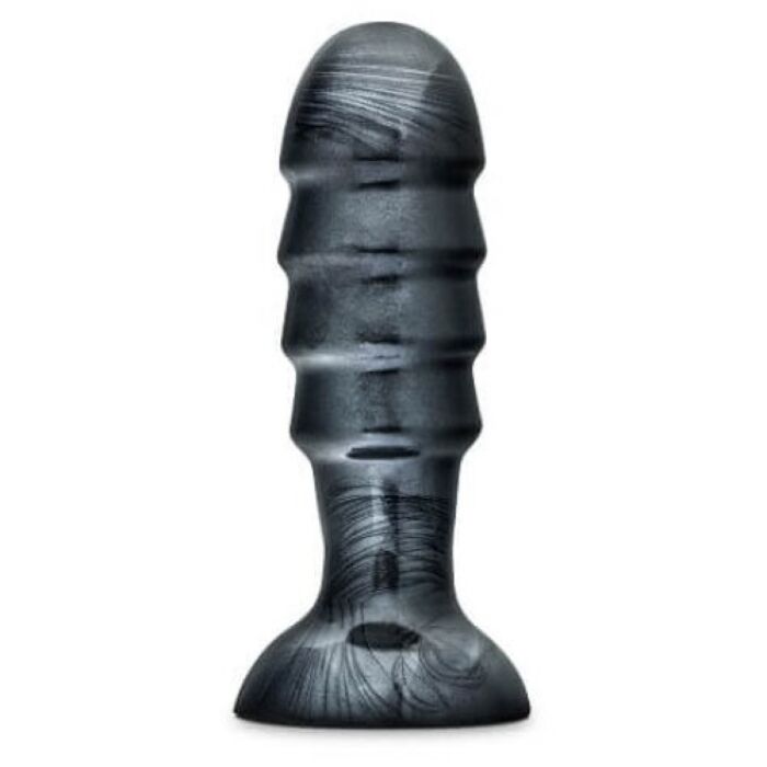 Plug anal Blush Novelties Jet Bruiser grande com relevos, 7,5 polegadas