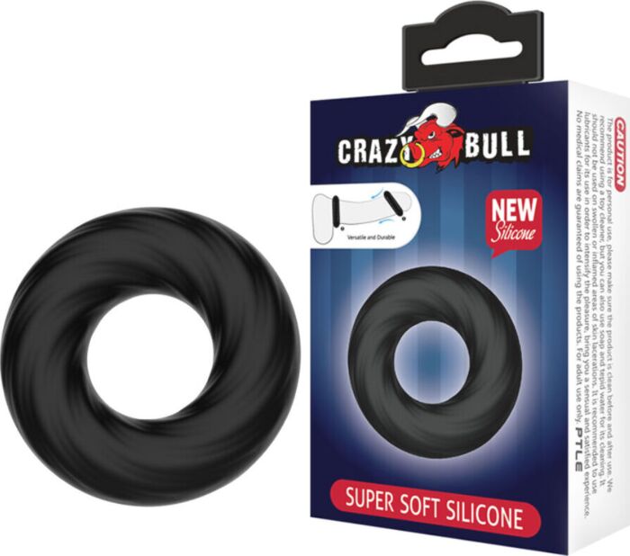 Anel de Silicone Crazy Bull Espiral para Homens