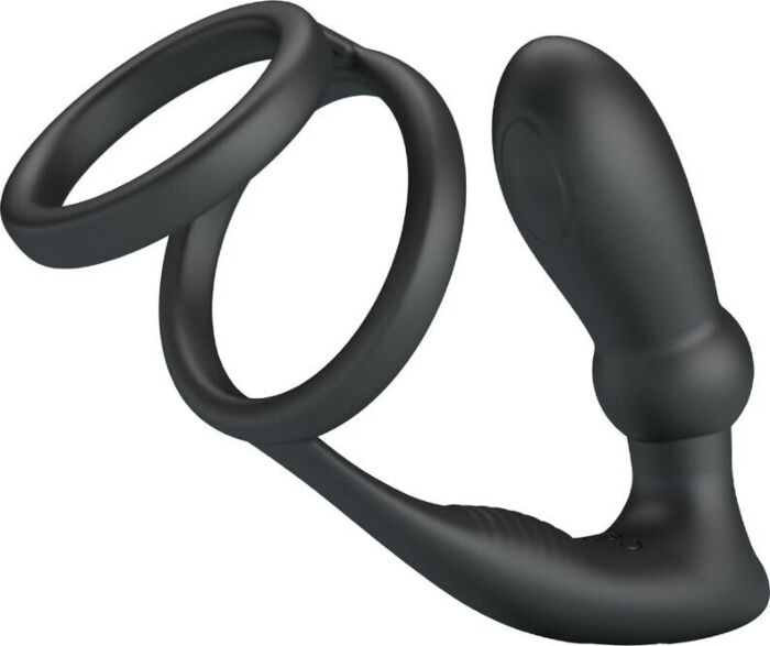 Anillo Pene + Plug Anal Pretty Love Emoni - 12 Vibrações Anillo Pene + Plug Anal Pretty Love Emoni - 12 Vibrações