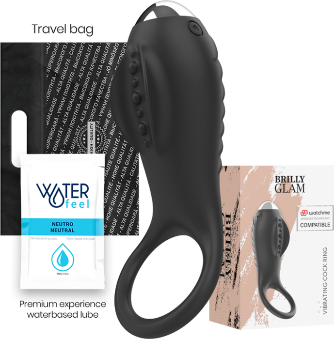 Brilly Glam - Anel Vibratório Alan com Estimulador Clitoriano