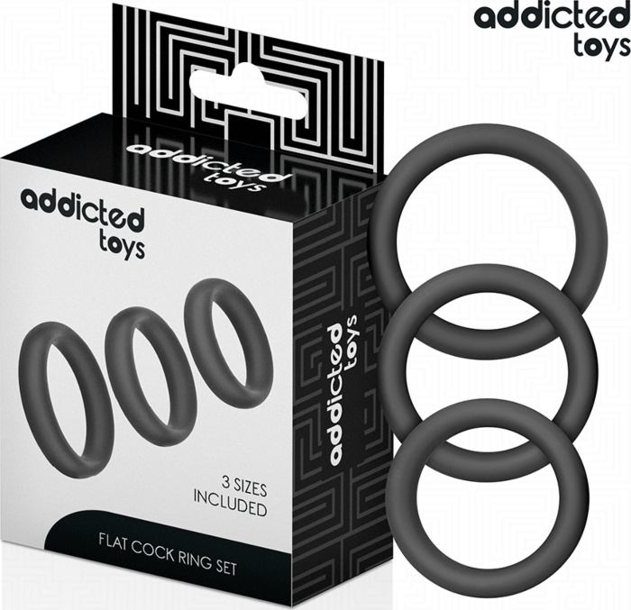 Anéis Eróticos Addicted Toys Set Silicona Confortável Anéis Eróticos Addicted Toys Set Silicona Confortável